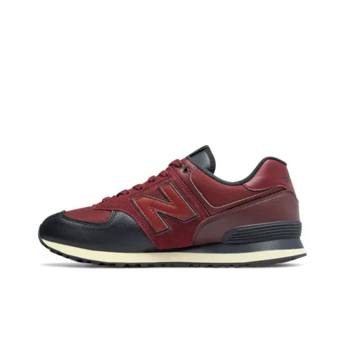 New Balance NB 574 Series Running Shoes Men Low-Top Burgundy/Black