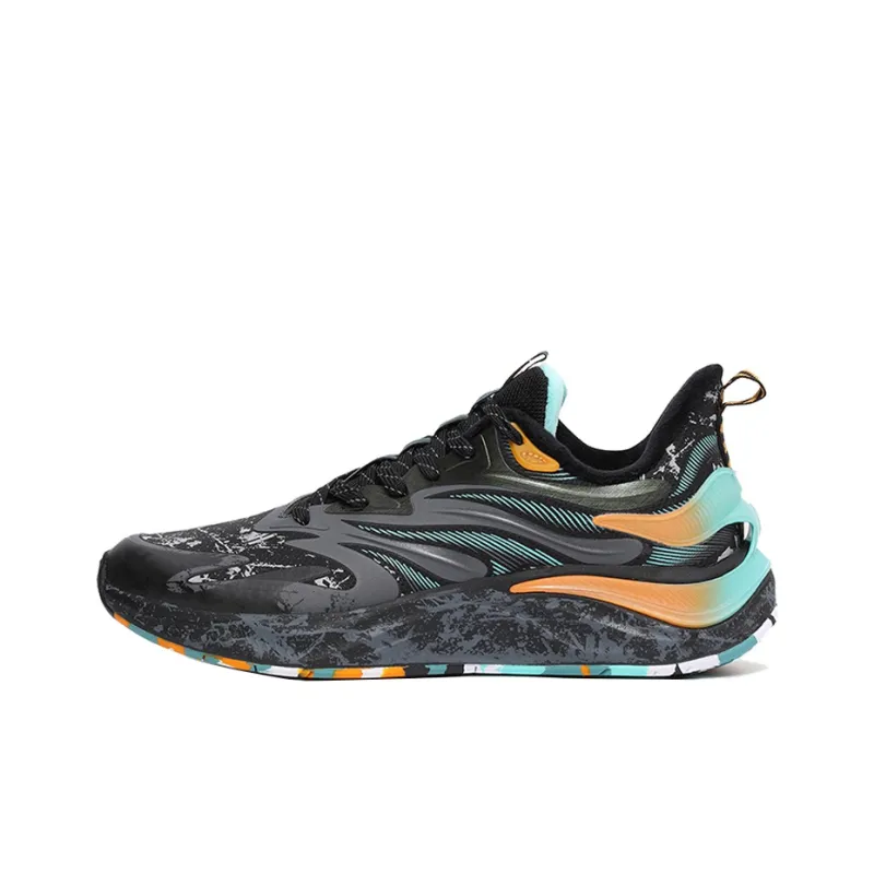 XTEP Running Shoes Men Low-Top Black/Gray/Green-0