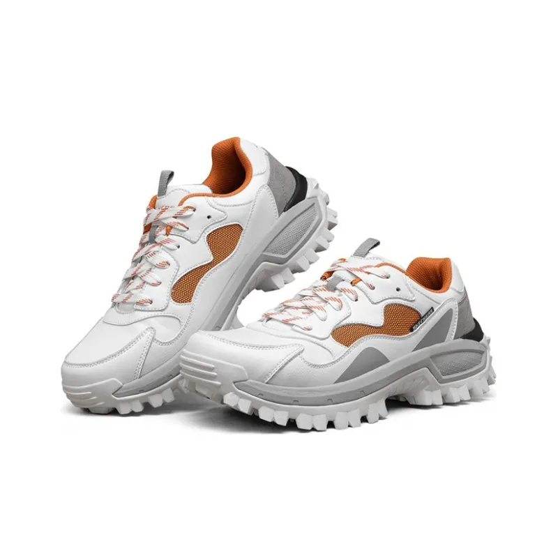 Skechers Running Shoes Men Low Top Silver/Gray/Brown-2