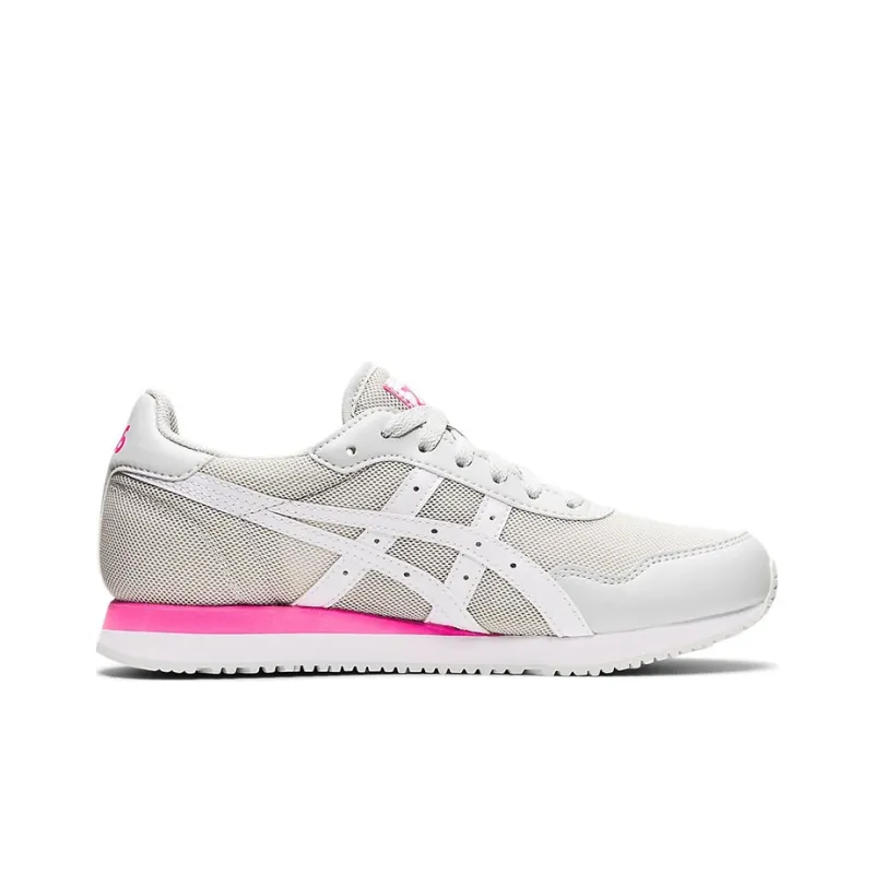 Asics Tiger Runner Anti Slip Wear Resistant Low Top Running Shoes Women's Gray White-1