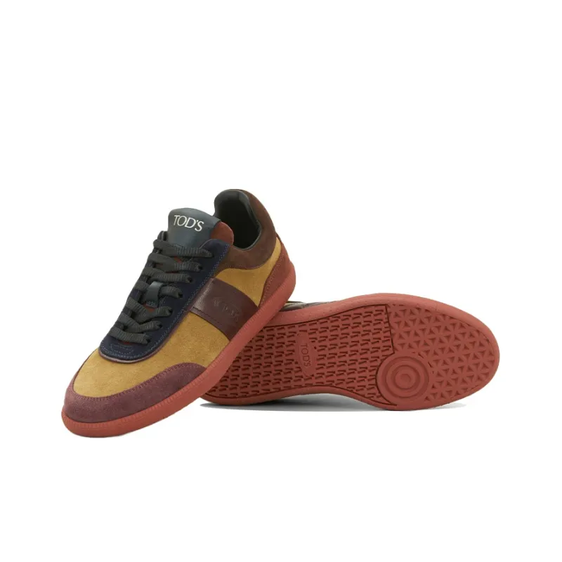 TOD'S Skateboard Shoes Women's Low Top Brown/Yellow/Orange-4