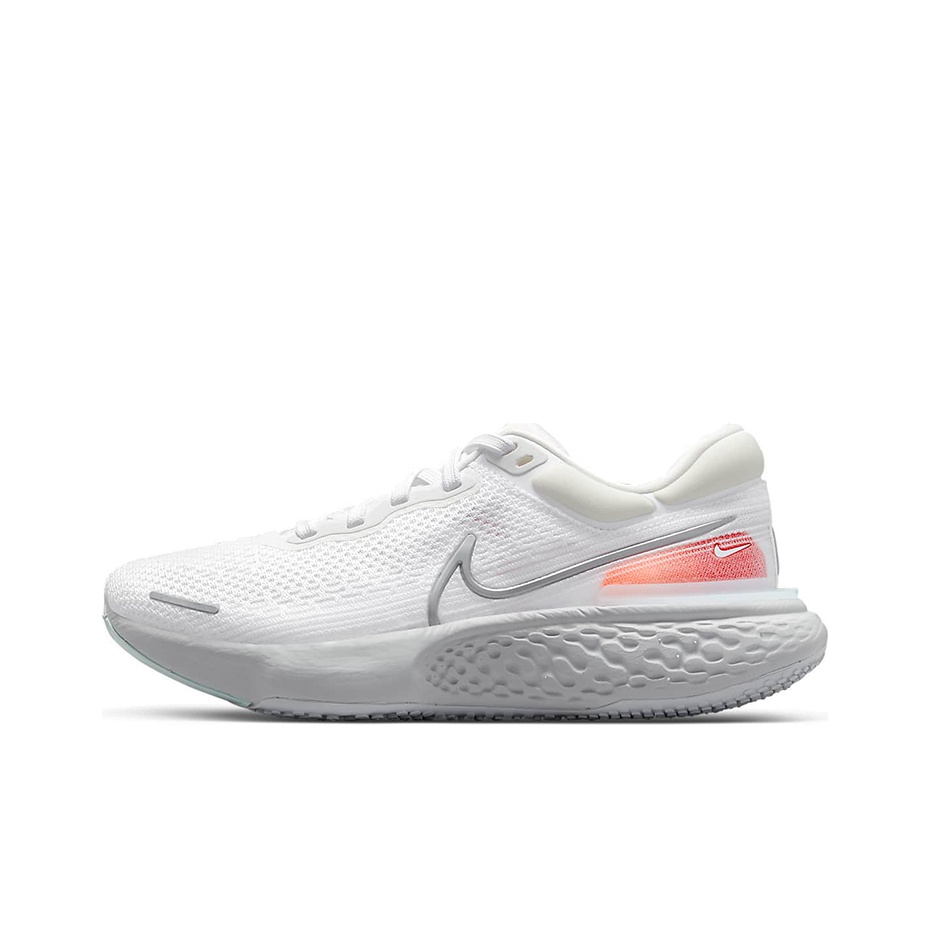 Nike ZoomX Invincible Run Flyknit White Pure Platinum Chile Red POIZON