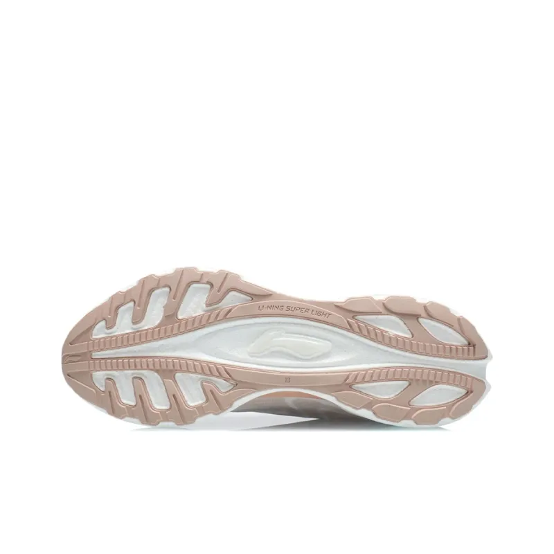 LiNing Super Light 18 Breathable Low Top Running Shoes Women's Beige-4