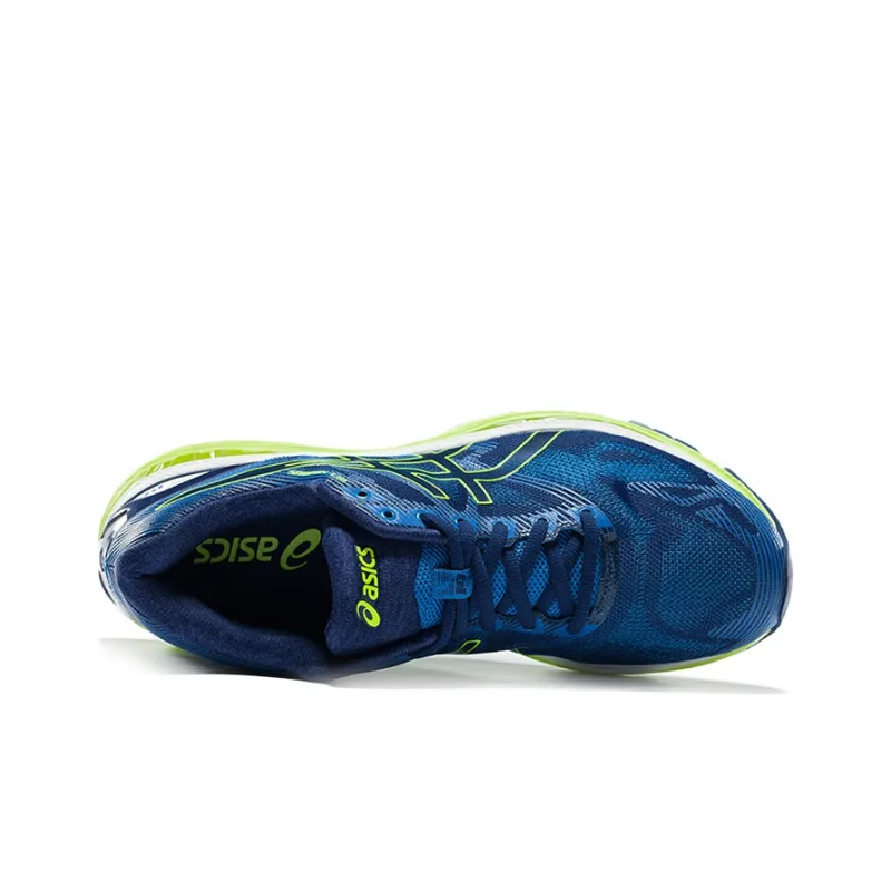 Asics GEL-Nimbus 19 Running Shoes Men Low-Top Blue/Green-2