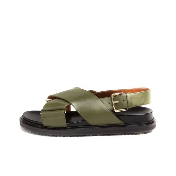 MARNI Fussbett Colour block Leather Sandals