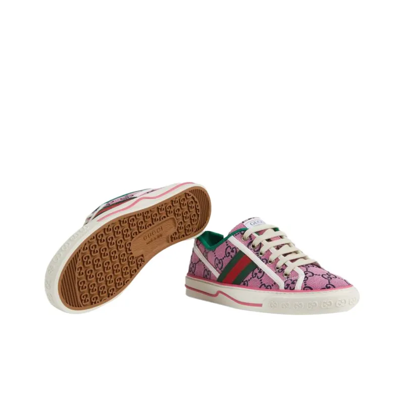 GUCCI Tennis 1977 Multicolor Model Stylish Skateboarding Shoes Women's Pink Purple-4