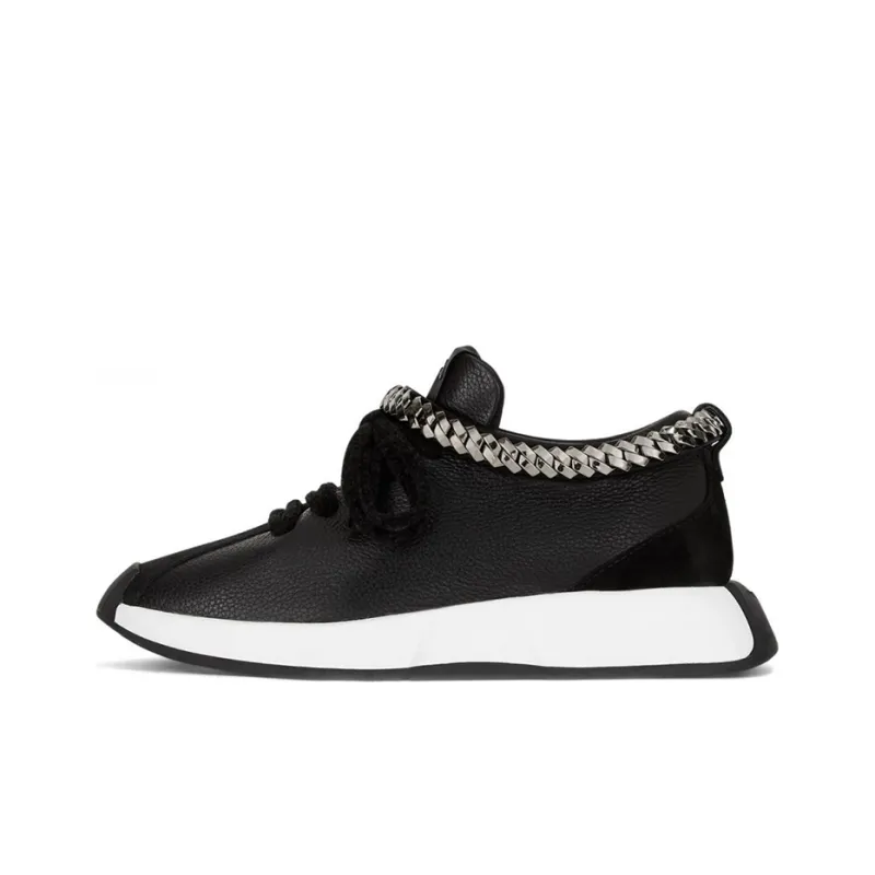 Giuseppe Zanotti/GZ Fero Cushioned Wear-Resistant Breathable Lightweight Low-Top Casual Shoes Women's Black-0