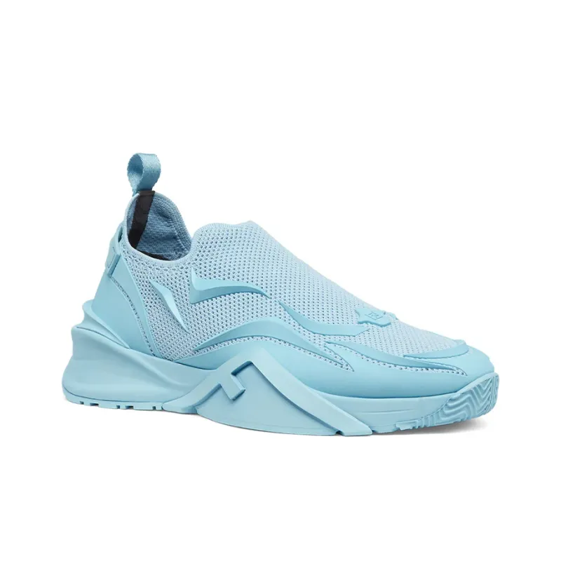 FENDI Cushioning Anti Slip And Wear Resistant Low Top Athletic Shoes Men's Blue-2