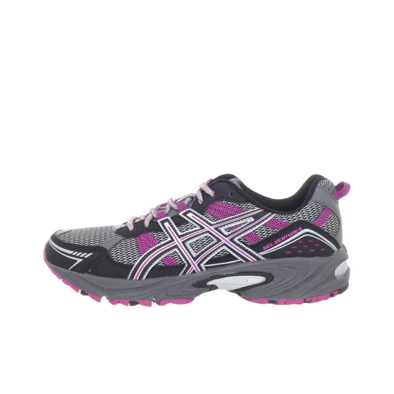Asics Gel-Venture 4 Durable Breathable Low-Top Running Shoes Women's Gray Purple-0