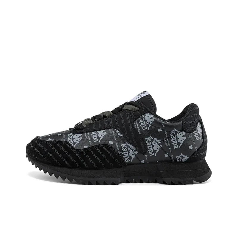 Kappa Wear Resistant Slip Resistant Low Top Casual Shoes Unisex Black-0