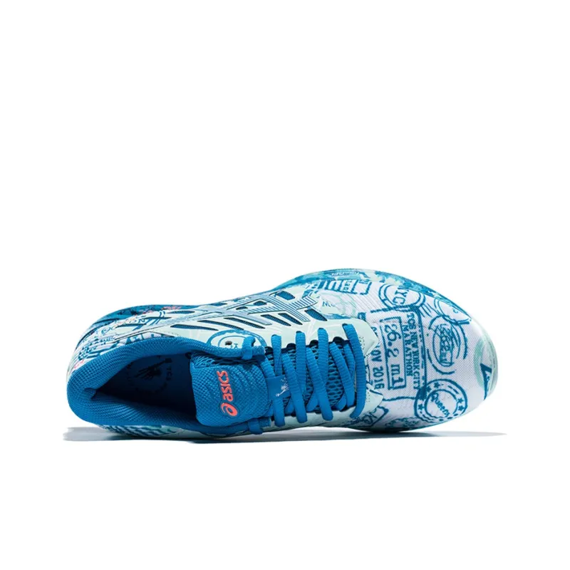 Asics Fuze Nyc Slip Resistant Low Top Running Shoes Women's Blue White-2