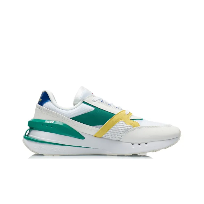 LiNing 001 Lightweight Low Top Running Shoes Men's White Yellow-1