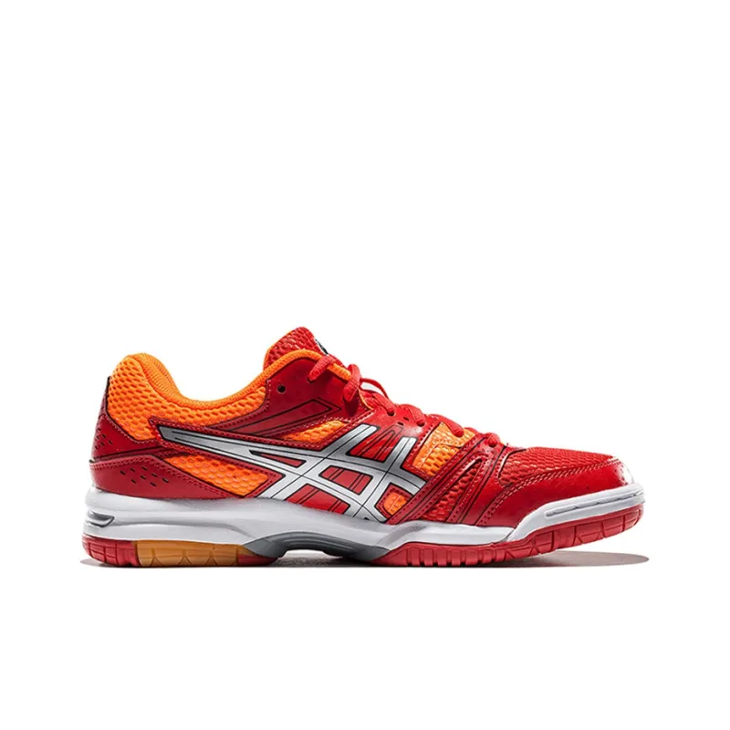 Asics Gel-Rocket 7 Wear-Resistant Low-Top Running Shoes Men's Red Silver Multicolor-1