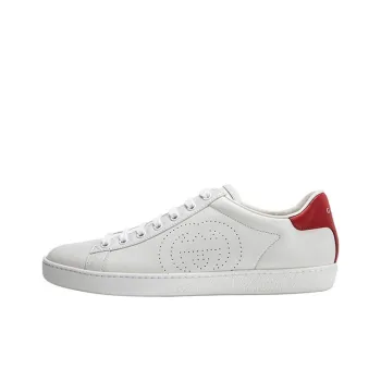 GUCCI Ace Interlocking G White Red Women's