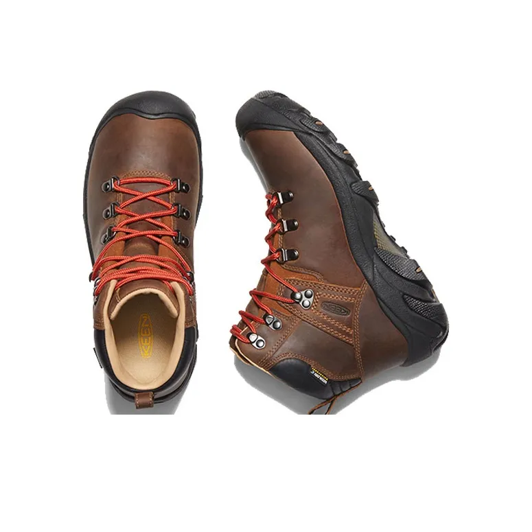 KEEN Pyrenees Anti Slip Wear Resistant High Top Trekking Shoes Women's Brown-3