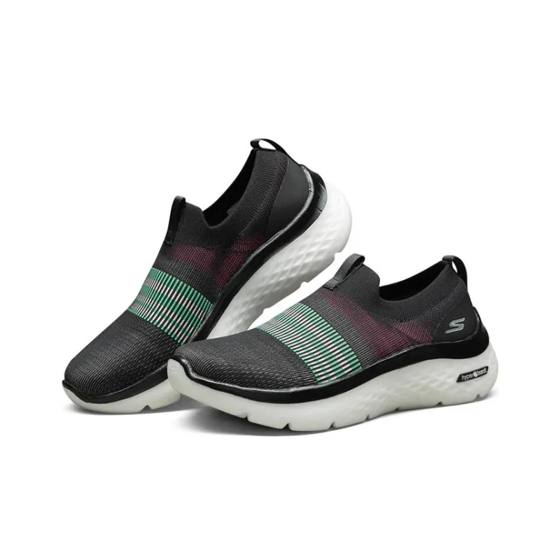 Skechers GO WALK Series Slip On Shoes Women's Low Top Black/Colorful Color-2