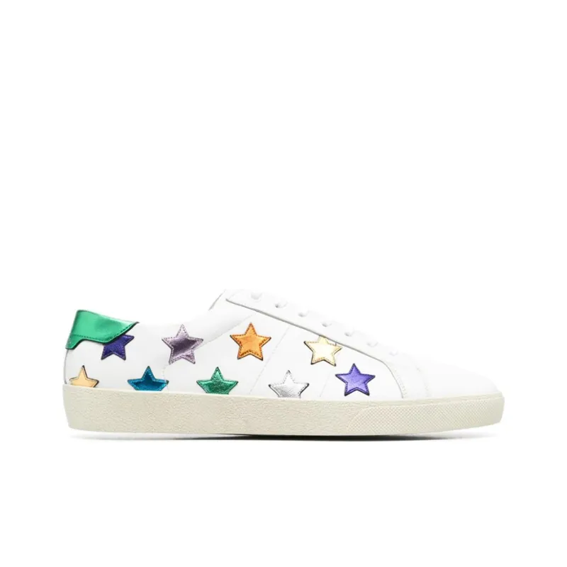SAINT LAURENT Low Top Stylish Skateboarding Shoes Men's White-1