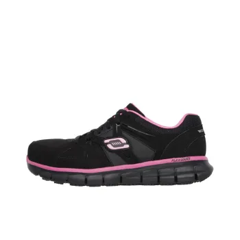 Skechers Synergy Cushioned Slip-Resistant Low-Top Running Shoes Women's Black Pink