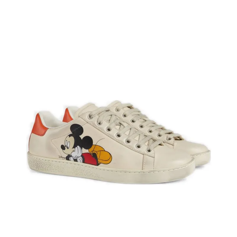 GUCCI Disney X GUCCI Women's Ace Low 'Mickey Mouse Ivory' Women's-1