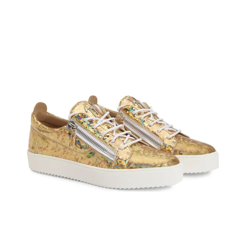 Giuseppe Zanotti/GZ Frankie Low Top Stylish Skateboarding Shoes Men's Gold-2
