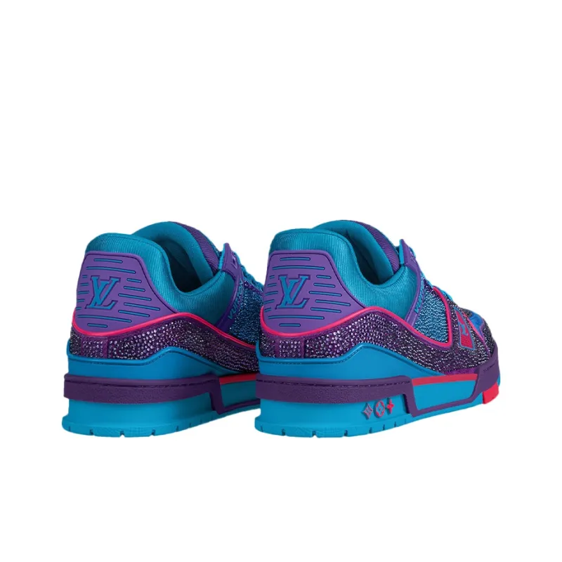 LOUIS VUITTON Trainers 'Blue Purple With Crystals'-2
