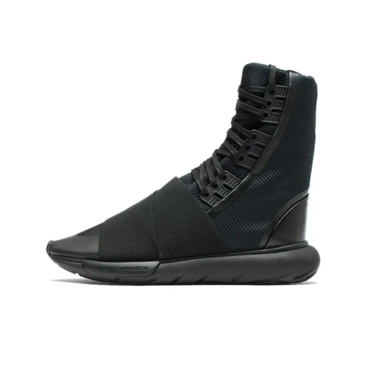 Y-3 Qasa Boot High-Top Stylish Skateboarding Shoes Unisex Black-0