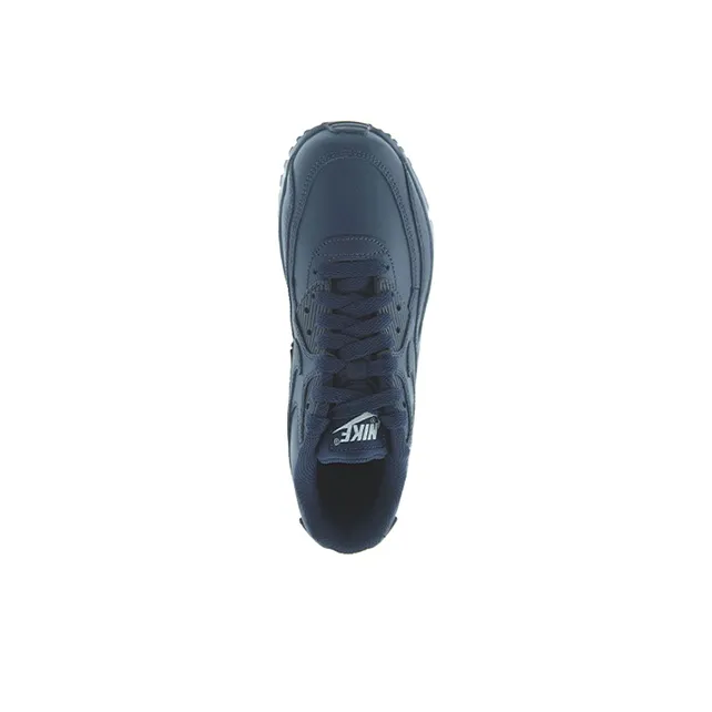 Nike Air Max 90 Cushioning Anti-Slip Wear-Resistant Breathable Lightweight Rebound Low-Top Running Shoes GS Marine Blue-2