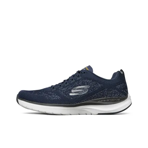 Skechers Ultra Groove Running Shoes Men Low-Top Blue