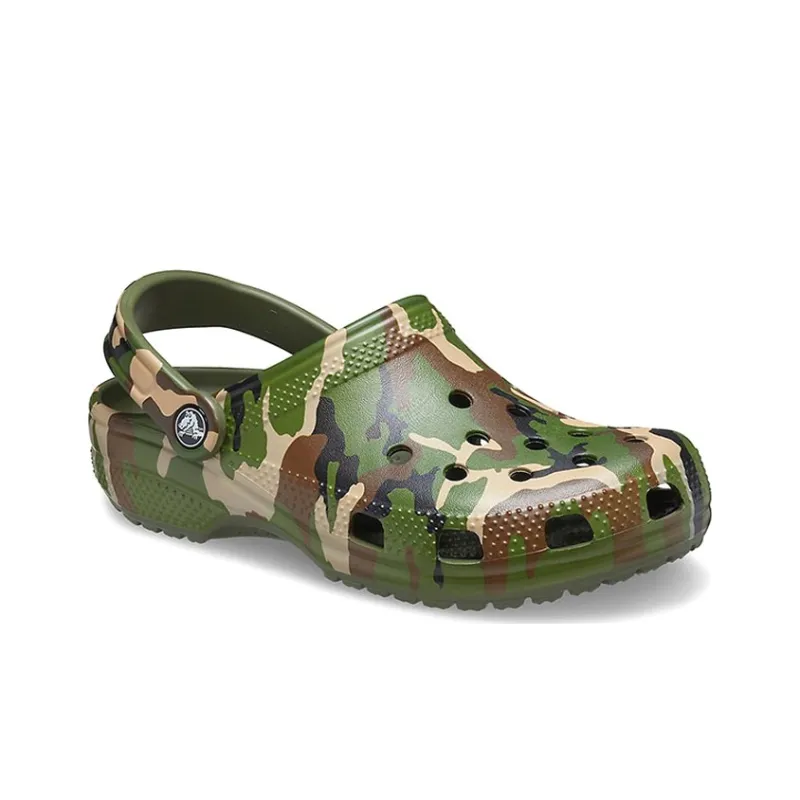 Crocs Beach Army Green Camouflage Sandals-2