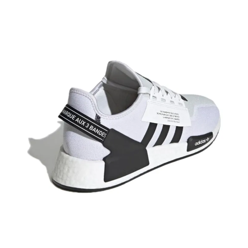 Adidas Nmd R1 V2 White Black Stripes-3