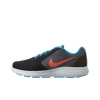 Nike REVOLUTION 3 Cushioning Anti-Slip And Wear-Resistant Low-Top Running Shoes Men's Black Blue