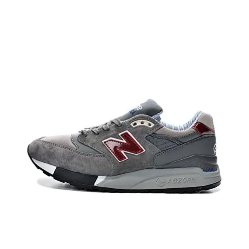 New Balance NB 998 Running Shoes Men Low-Top Gray/Red/White