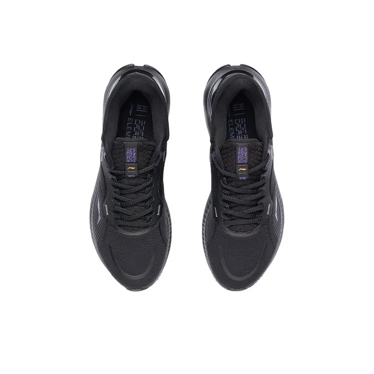 LiNing YueYing Element Shock Absorbers With Slip Resistant And Abrasion Resistant Properties Running Shoes Black-3