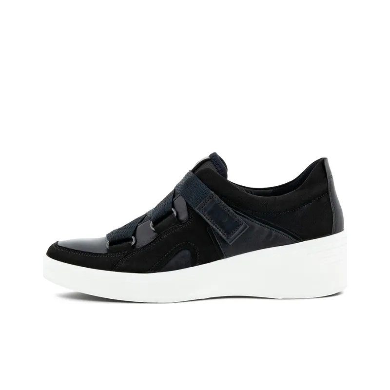 Ecco Soft 7 Wedge Skateboard Shoes Women's Black-0