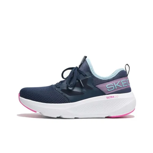 Skechers GO RUN Elevate Non-slip Wear-resistant Shock Absorption Low-Top Running Shoes Women's Marine Blue