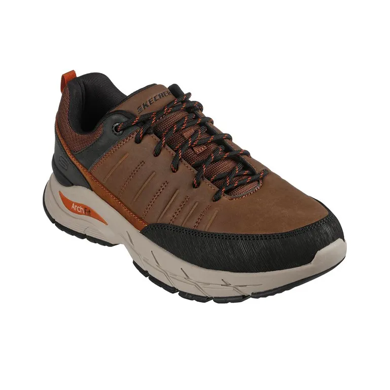 Skechers ARCH FIT BAXTER Cushioning Anti-Slip And Wear-Resistant Low-Top Casual Shoes Men's Brown Black-2