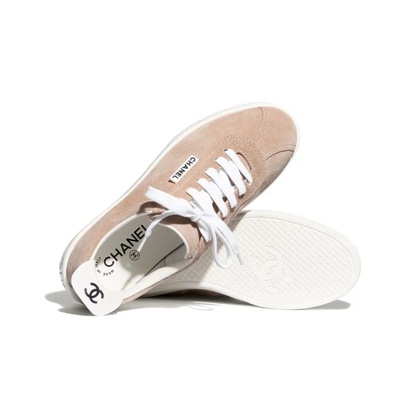 CHANEL Suede Street Low Top Stylish Skateboarding Shoes Women's Dark Pink-4
