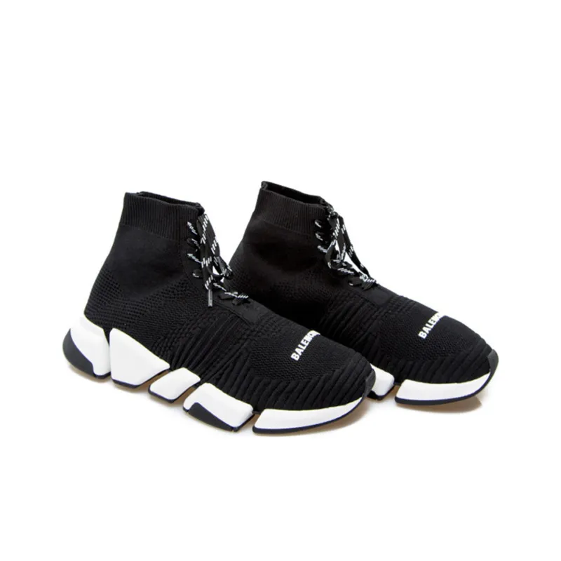 Balenciaga Speed 2 Lace Up Trainer 'Black White'-2