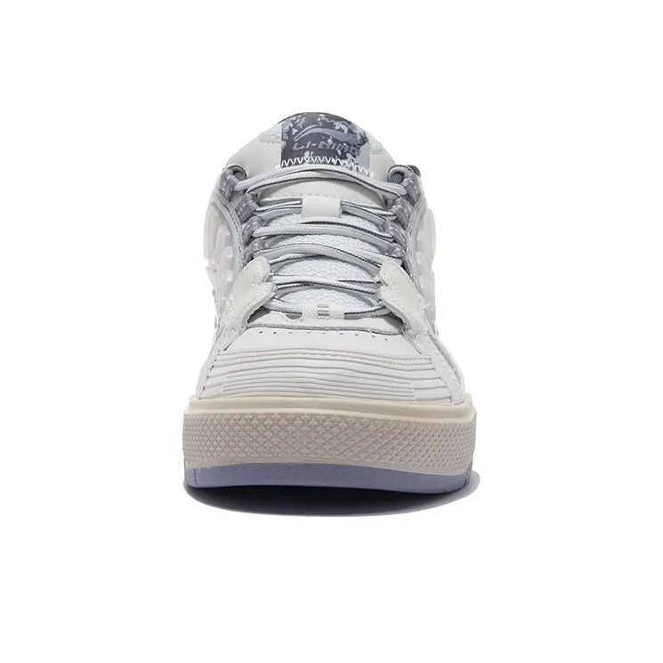 LiNing Millennium Era Durable Breathable Low Top Sports Casual Shoes Men's White-3
