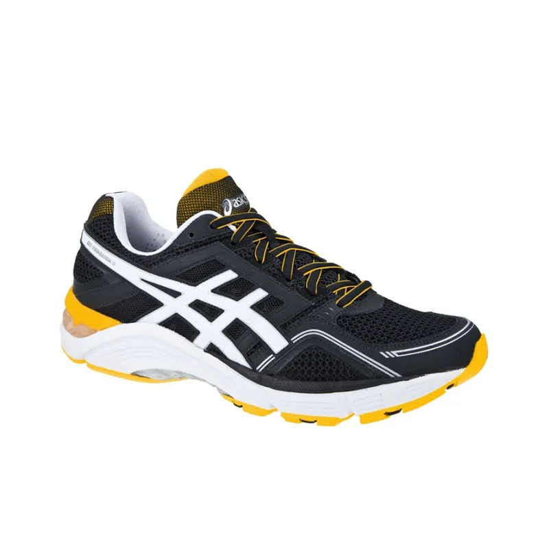 Asics Gel-Foundation 11 Cushioning Anti-Slip And Wear-Resistant Low-Top Running Shoes Men's Black White Yellow-2