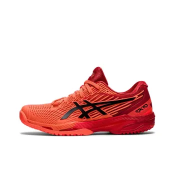 Asics Solution Speed FF Tokyo Oc Low Top Running Shoes Women's Sunrise Red Black Multicolor