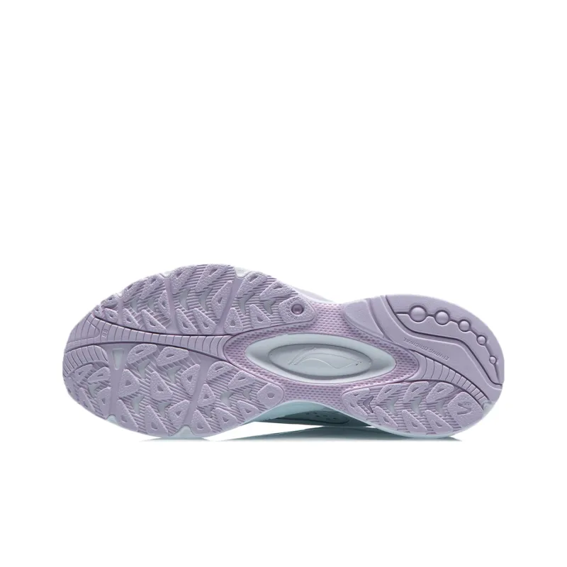 LiNing V8 Slip-Resistant Low-Top Running Shoes Women's Blue White-4