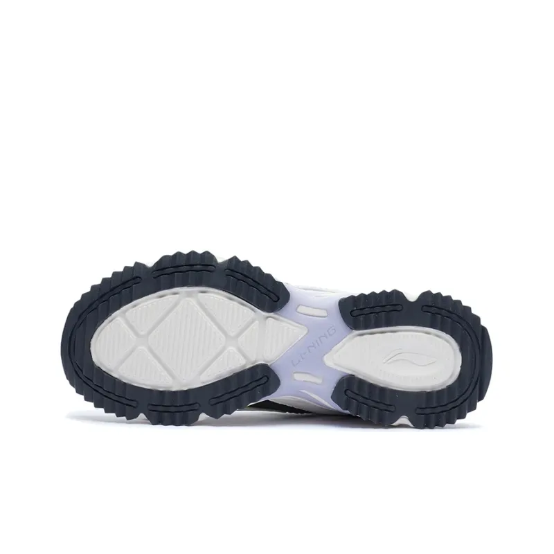 LiNing Cushioning Anti-Slip And Wear-Resistant Low-Top Running Shoes Women's White Black-3