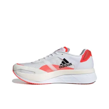 Adidas Adizero Boston 10 White Black Solar Red