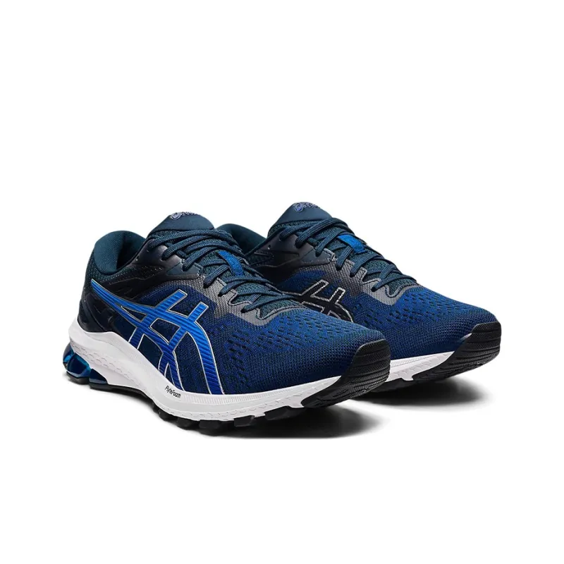 Asics GT-1000 10 Cushioning Anti-Slip And Wear-Resistant Low-Top Running Shoes Men's Blue White 4E-Width-2