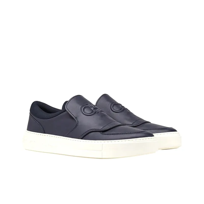 FERRAGAMO Stylish Skateboarding Shoes Men's Dark Blue-2