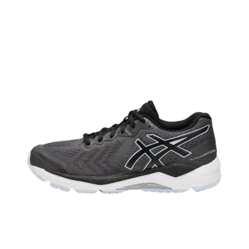 Asics Gel-Foundation 13 Breathable Wear-Resistant Slip-Resistant Low-Top Running Shoes Women's Gray Black D-Width