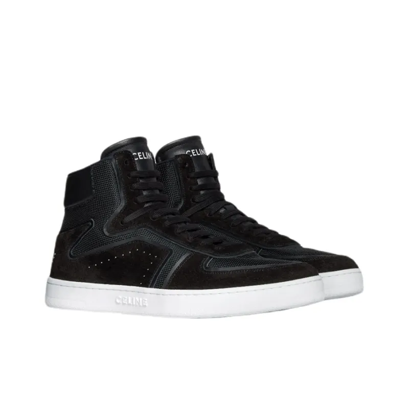 CELINE Mid Top Stylish Skateboarding Shoes Men's Black-1