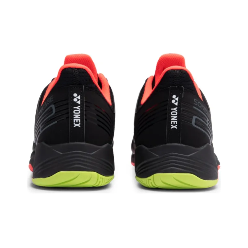 YONEX Wear Resistant Tennis Shoes Unisex Black Yellow-3