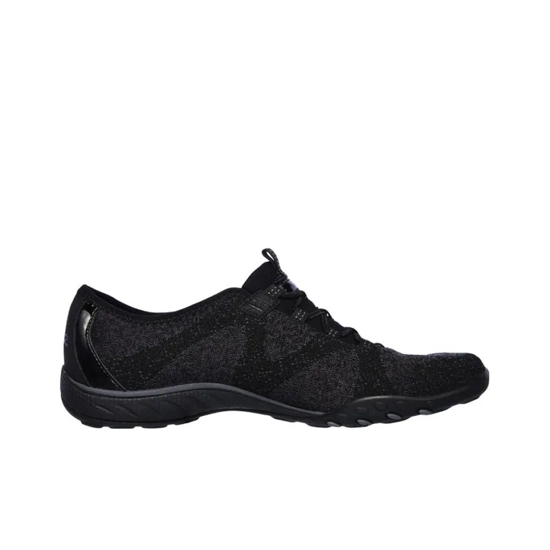 Skechers Relaxed FitBreathe-Easy Cushioning Low-Top Casual Shoes Women's Pure Black-1